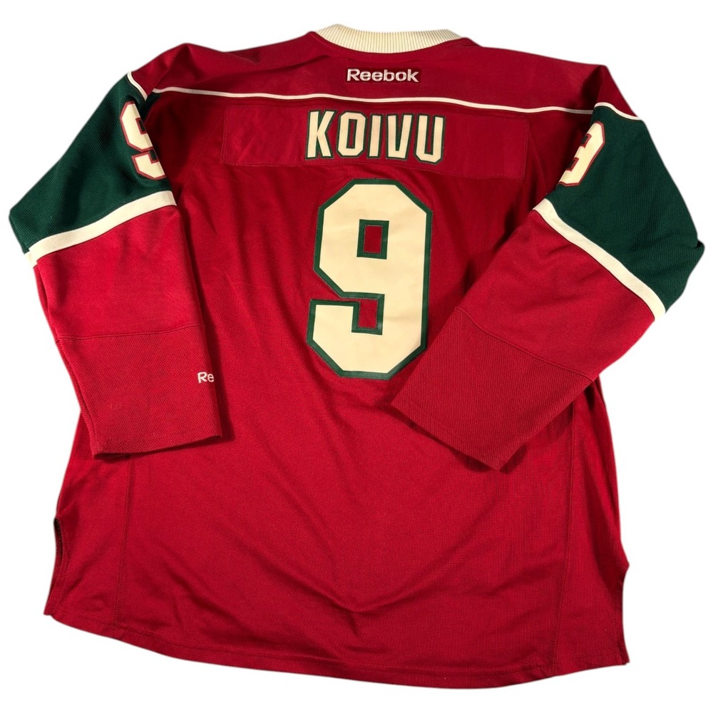 Reebok Minnesota Wild Jersey Men XL Red Koivu Heritage Y2K Hockey Authentic